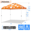 Eagle Peak SHADE GRAPHiX Easy Setup 10x10 Pop Up Canopy Tent with Digital Printed Orange Mushroom Top
