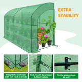 9.9x4.9x7.1 Outdoor Lean to Walk-in Greenhouse with Shelf
