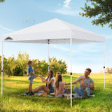 EAGLE PEAK 10x10 Outdoor Pop up Straight Leg Canopy with Wheeled Carry Bag, 100 Square Feet of Shade