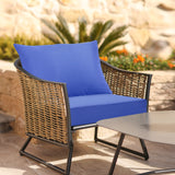 Outdoor Deep Seat Patio Seat Cushion Set, 25x25x5 inch, 2-Piece Back Chair Cushion