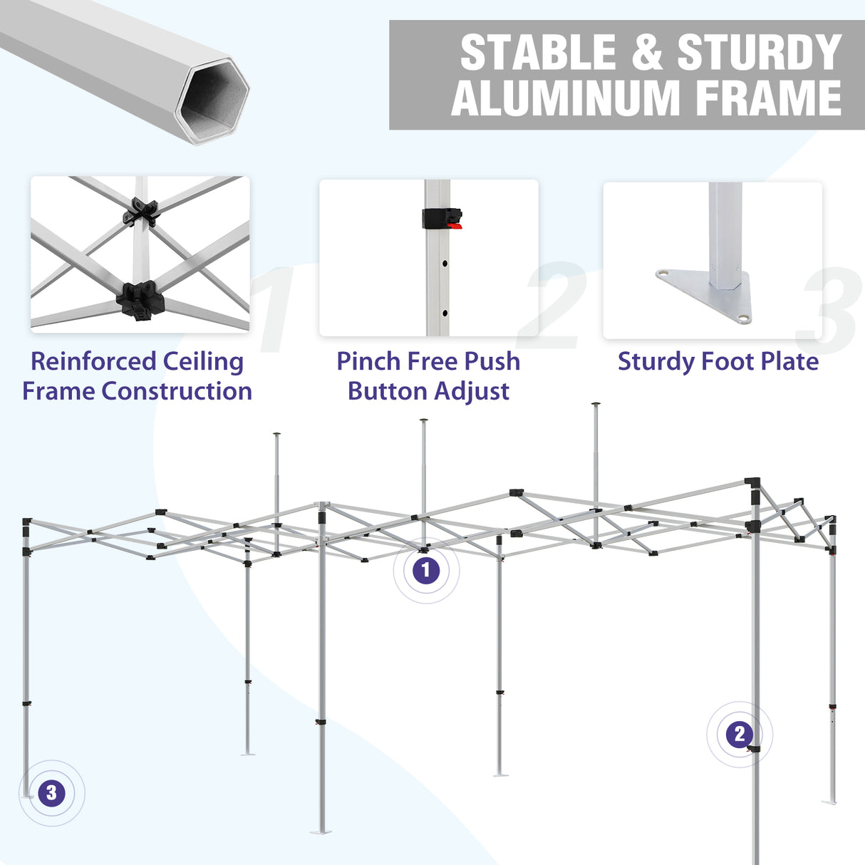 EAGLE PEAK 40mm Hex Leg Aluminum Commercial Custom Canopy Tent 10x20  - CLICK TO CONFIGURE - Package Prices Start at $1399.00
