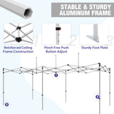 EAGLE PEAK 40mm Hex Leg Aluminum Commercial Custom Canopy Tent 10x20  - CLICK TO CONFIGURE - Package Prices Start at $1399.00