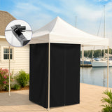 Portable Privacy Tent Hanging Privacy Curtain, Square/Triangular, Black