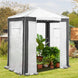 6x4/8x6/10x10 Portable Walk in Greenhouse with Polyester Reinforced Corners, Gray/White, Green/White