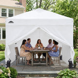 Heavy Duty 10x10 Pop Up Canopy Tent, 4 Canopy Sidewalls - Eagle Peak®