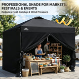 Heavy Duty 10x10 Pop Up Canopy Tent, 4 Canopy Sidewalls - Eagle Peak®
