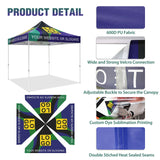 Heavy - Duty Canopy Tent with One Wall Panel with Your Logo and Custom Design 10x10 ft - Eagle Peak Custom Canopy Tent