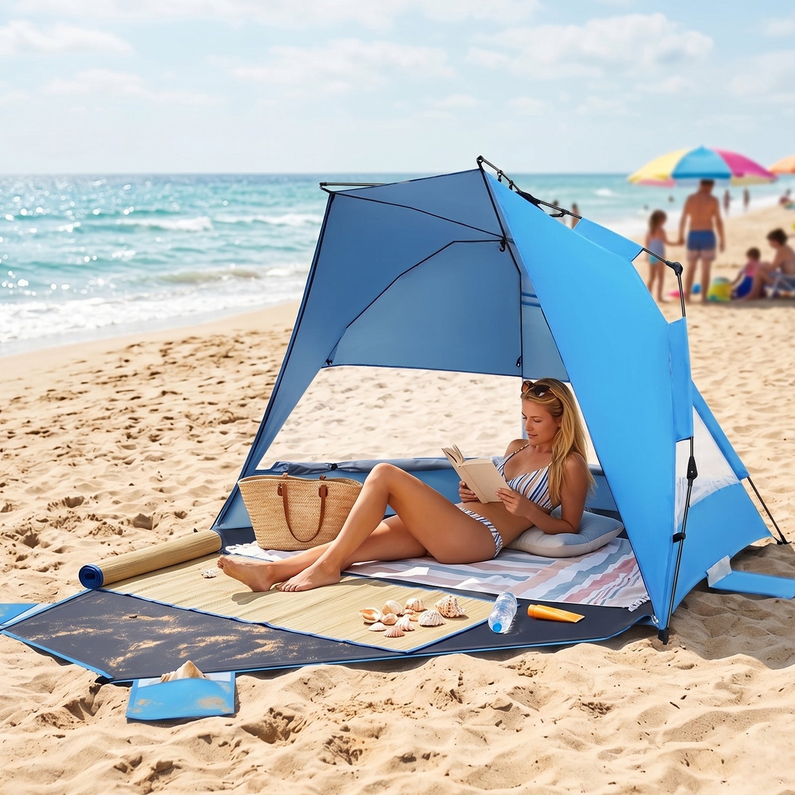 Instant Beach Tent, Sunshade with Windows – Eagle Peak®