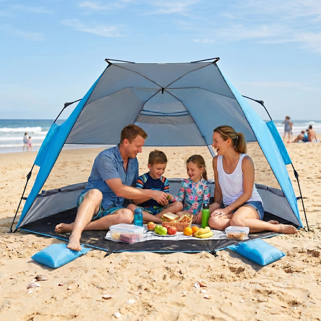 Instant Beach Tent, Sunshade with Windows - Eagle Peak