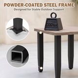Modern Outdoor Side Table, Wood Grain Top - Eagle Peak®