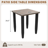 Modern Outdoor Side Table, Wood Grain Top - Eagle Peak®