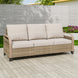 Modern Wicker Outdoor Patio 3 Seat Sofa, Brown/Gray - Eagle Peak Custom Canopy Tent