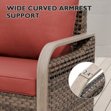 Modern Wicker Swivel Rocker Chair Outdoor, Brown/Gray - Eagle Peak Custom Canopy Tent