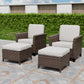 Ocean Vista Wicker Outdoor Patio Seating Set w/ Patio Chairs, 4 Pieces - Eagle Peak