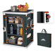 Outdoor Camping Pop Up Folding Table with Large 3-Tier Storage Organizer and Side Pockets - Eagle Peak®