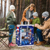 Outdoor Camping Pop Up Folding Table with Large 3 - Tier Storage Organizer and Side Pockets - Eagle Peak Custom Canopy Tent