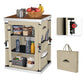 Outdoor Camping Pop Up Folding Table with Large 3-Tier Storage Organizer and Side Pockets - Eagle Peak®