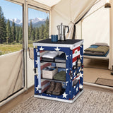 Outdoor Camping Pop Up Folding Table with Large 3-Tier Storage Organizer and Side Pockets - Eagle Peak®