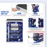 Outdoor Camping Pop Up Folding Table with Large 3 - Tier Storage Organizer and Side Pockets - Eagle Peak Custom Canopy Tent