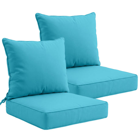 Outdoor Deep Seat Cushion Set, 25 x 25 x 5 inch ,Set of 2 - Eagle Peak