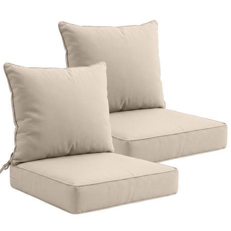 Outdoor Deep Seat Cushion Set, 25 x 25 x 5 inch ,Set of 2 - Eagle Peak