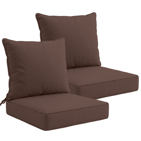 Outdoor Deep Seat Cushion Set, 25 x 25 x 5 inch ,Set of 2 - Eagle Peak
