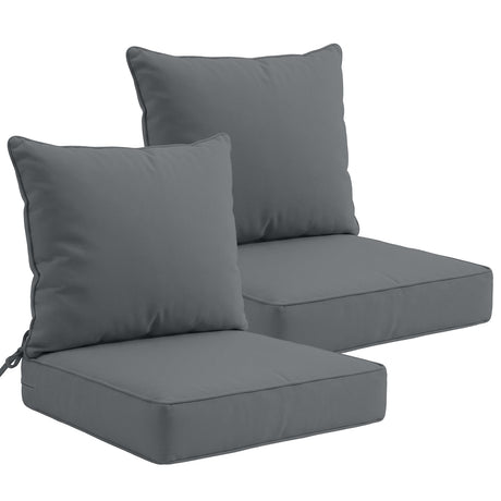 Outdoor Deep Seat Cushion Set, 25 x 25 x 5 inch ,Set of 2 - Eagle Peak