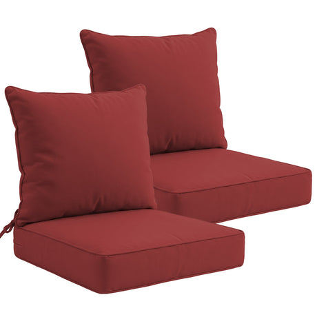 Outdoor Deep Seat Cushion Set, 25 x 25 x 5 inch ,Set of 2 - Eagle Peak