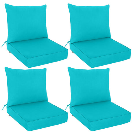 Outdoor Deep Seat Cushion Set, 25 x 25 x 5 inch, Set of 4 - Eagle Peak Custom Canopy Tent