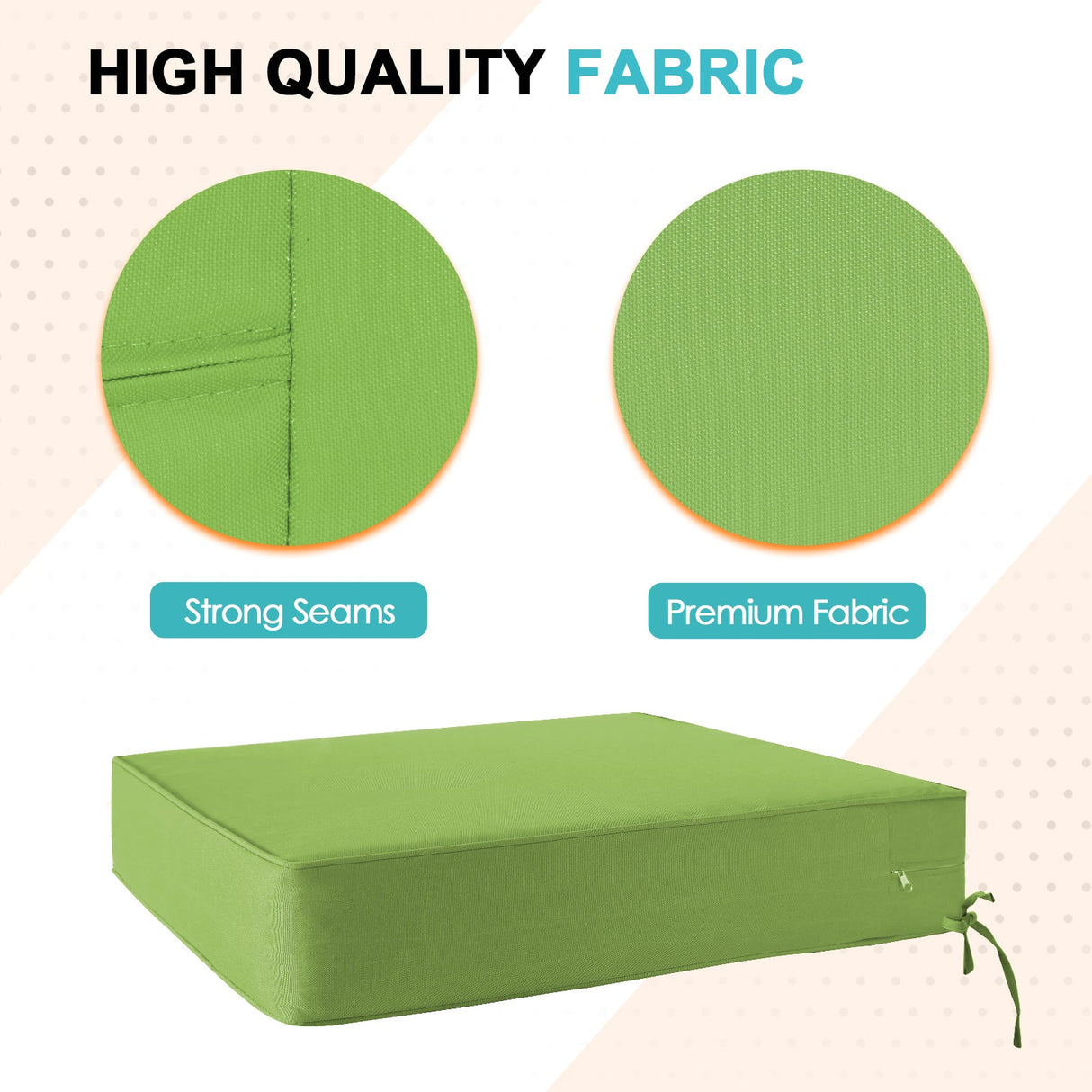 Outdoor Deep Seat Cushion Set, 25 x 25 x 5 inch, Set of 4 - Eagle Peak Custom Canopy Tent