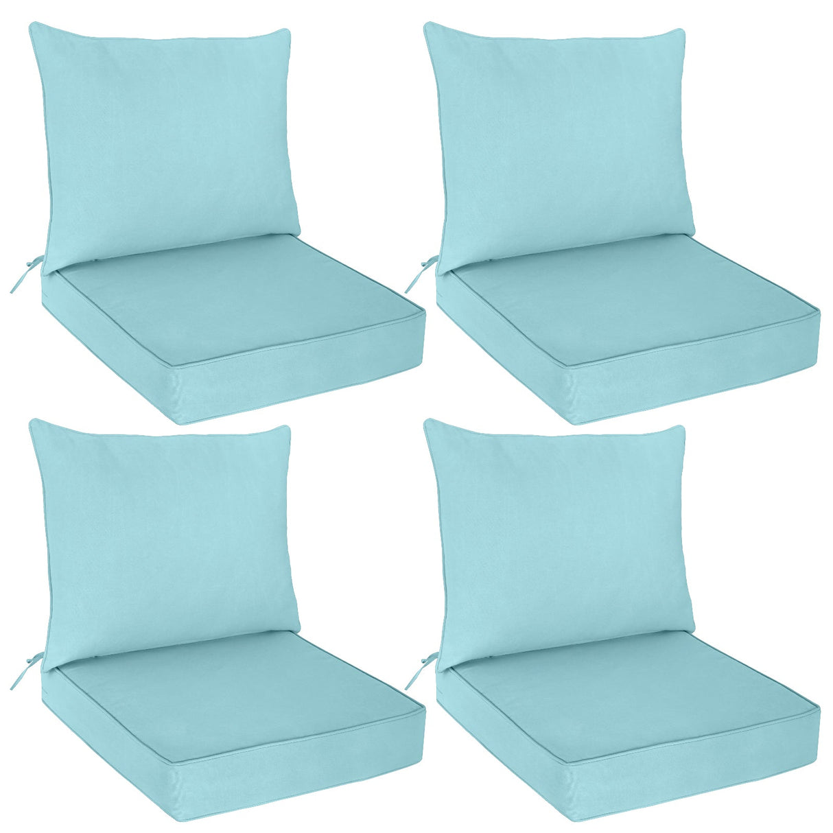 Outdoor Deep Seat Cushion Set, 25 x 25 x 5 inch, Set of 4 - Eagle Peak Custom Canopy Tent