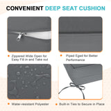Outdoor Deep Seat Cushion Set, 25 x 25 x 5 inch, Set of 4 - Eagle Peak Custom Canopy Tent