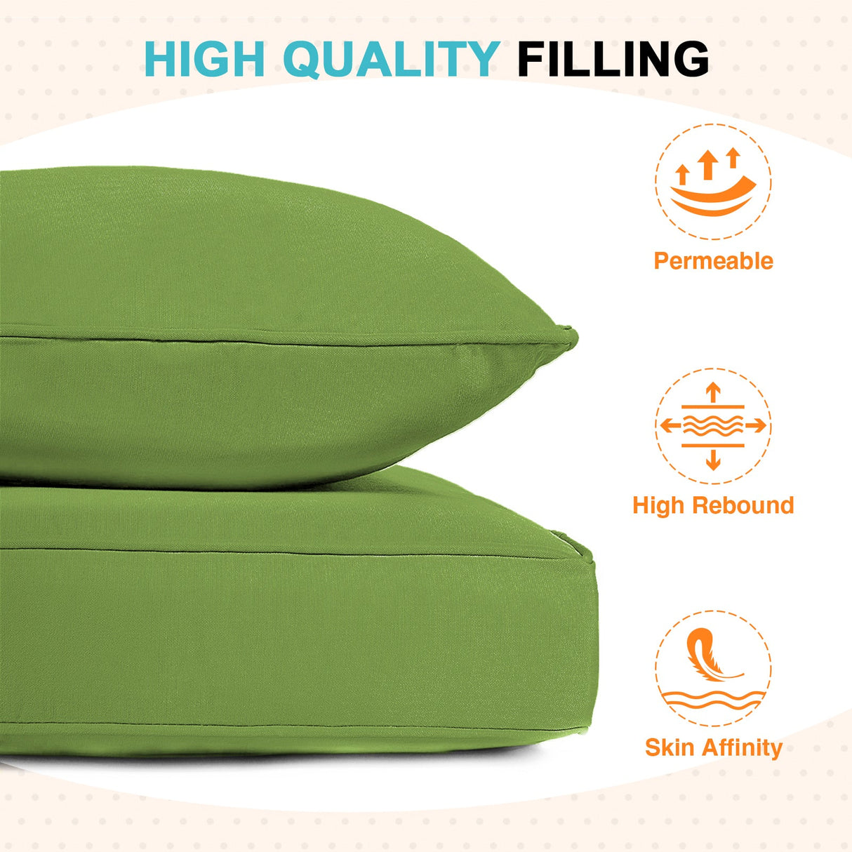 Outdoor Deep Seat Cushion Set, 25 x 25 x 5 inch, Set of 4 - Eagle Peak Custom Canopy Tent