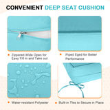 Outdoor Deep Seat Cushion Set, 25 x 25 x 5 inch, Set of 4 - Eagle Peak Custom Canopy Tent