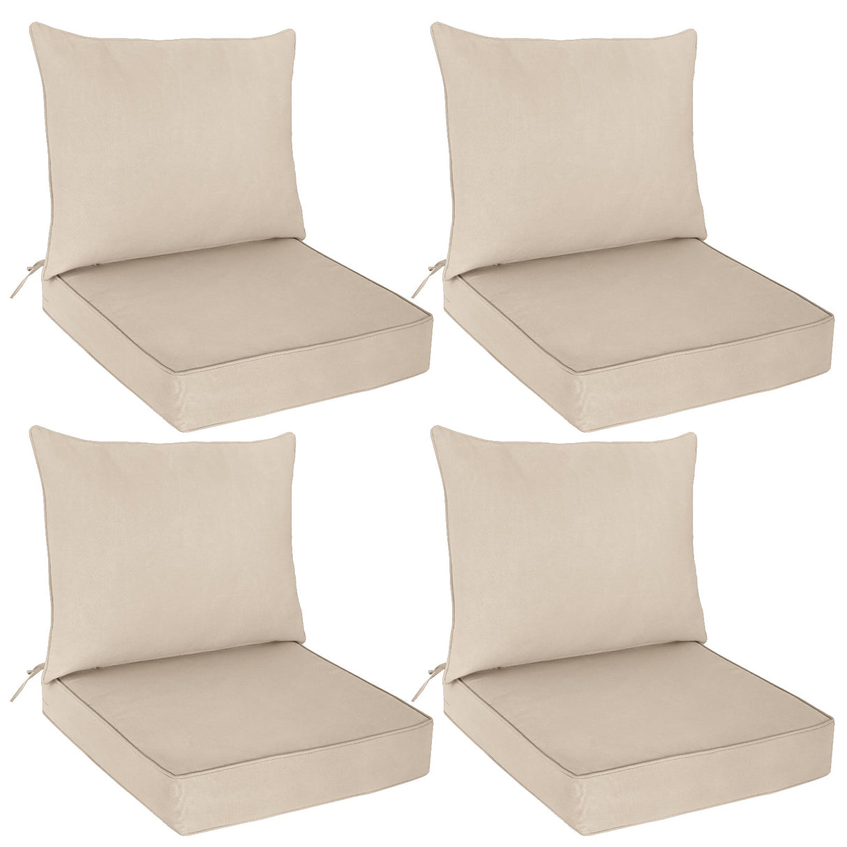 Outdoor Deep Seat Cushion Set, 25 x 25 x 5 inch, Set of 4 - Eagle Peak Custom Canopy Tent