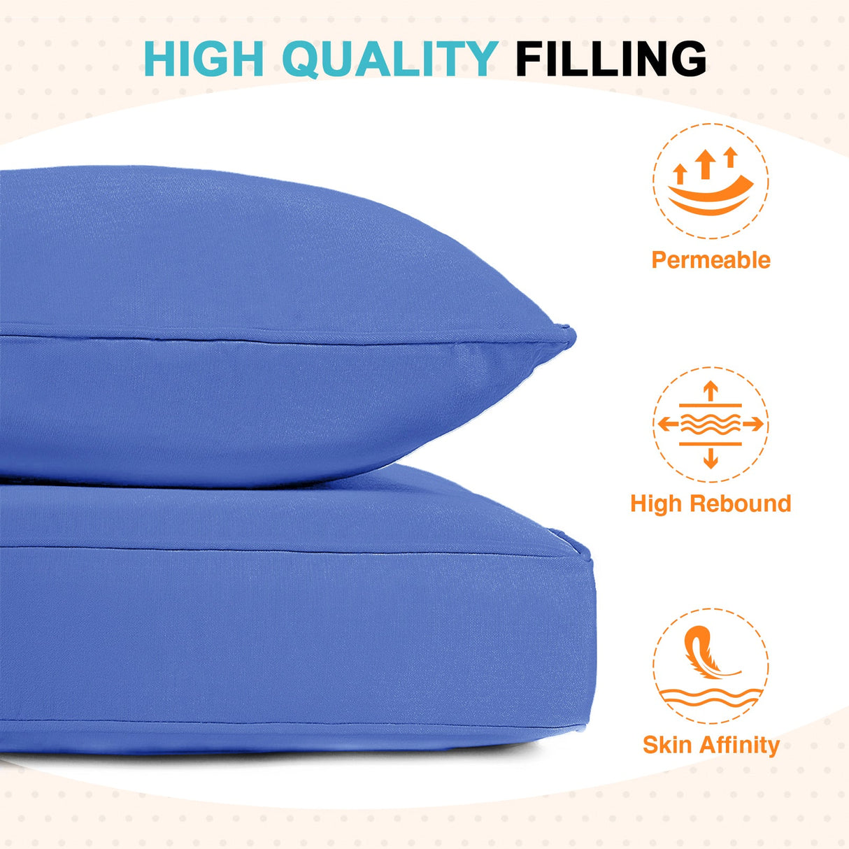Outdoor Deep Seat Cushion Set, 25 x 25 x 5 inch, Set of 4 - Eagle Peak Custom Canopy Tent