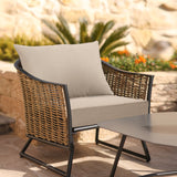 Outdoor Deep Seat Patio Seat Cushion Set, 25x25x5 inch, 2 - Piece Back Chair Cushion - Eagle Peak Custom Canopy Tent