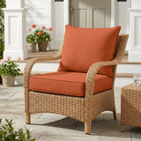 Outdoor Deep Seat Patio Seat Cushion Set, 25x25x5 inch, 2 - Piece Back Chair Cushion - Eagle Peak