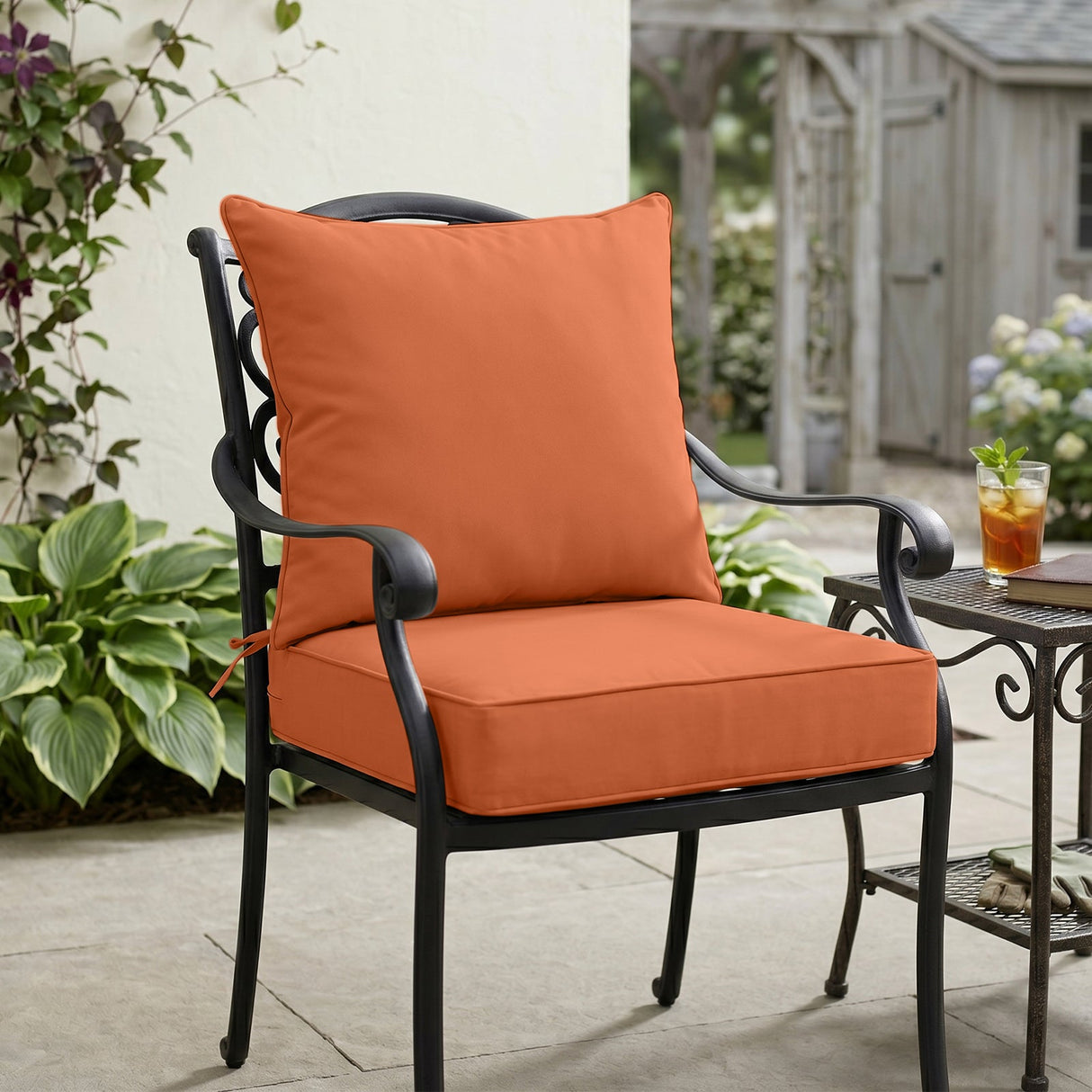 Outdoor Deep Seat Patio Seat Cushion Set, 25x25x5 inch, 2 - Piece Back Chair Cushion - Eagle Peak