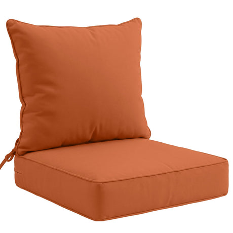 Outdoor Deep Seat Patio Seat Cushion Set, 25x25x5 inch, 2 - Piece Back Chair Cushion - Eagle Peak