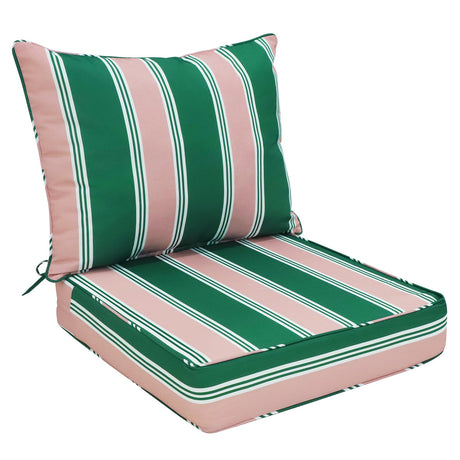 Outdoor Deep Seat Patio Seat Cushion Set, 25x25x5 inch, 2 - Piece Back Chair Cushion - Eagle Peak Custom Canopy Tent