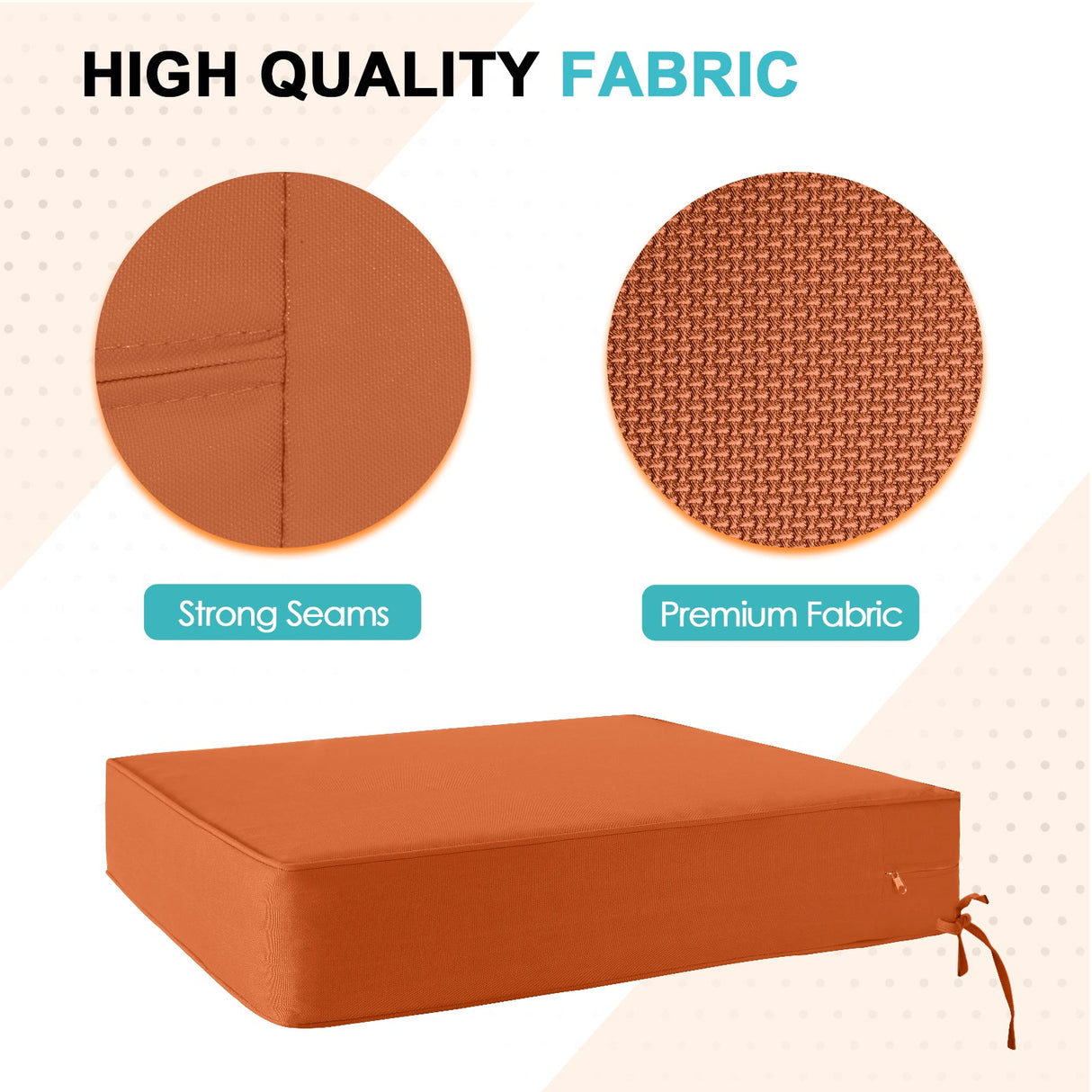Outdoor Deep Seat Patio Seat Cushion Set, 25x25x5 inch, 2 - Piece Back Chair Cushion - Eagle Peak