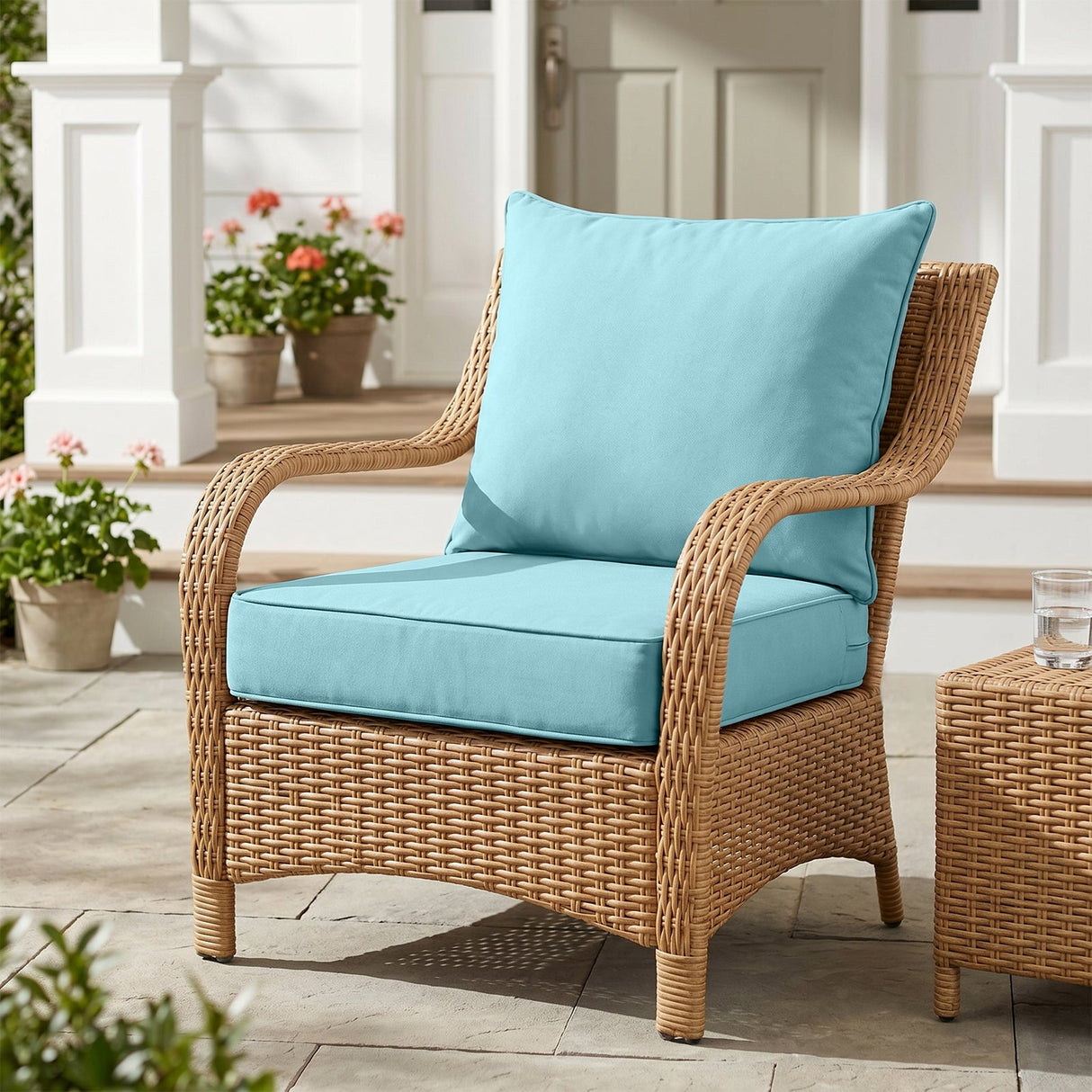 Outdoor Deep Seat Patio Seat Cushion Set, 25x25x5 inch, 2 - Piece Back Chair Cushion - Eagle Peak