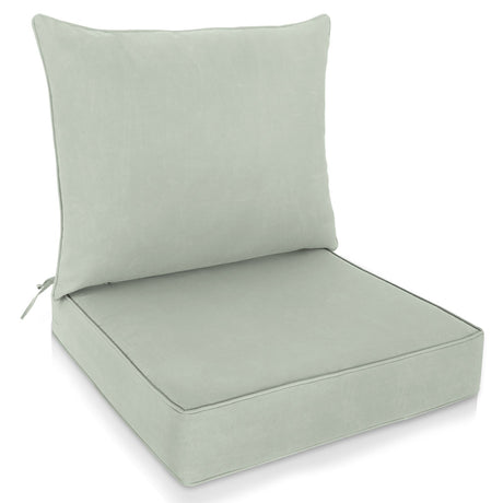 Outdoor Deep Seat Patio Seat Cushion Set, 25x25x5 inch, 2 - Piece Back Chair Cushion - Eagle Peak Custom Canopy Tent