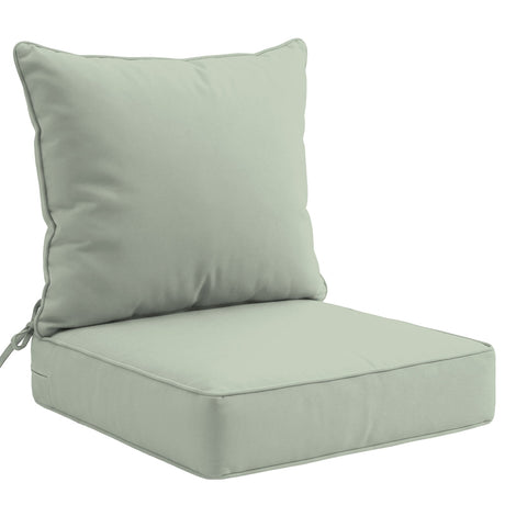 Outdoor Deep Seat Patio Seat Cushion Set, 25x25x5 inch, 2 - Piece Back Chair Cushion - Eagle Peak