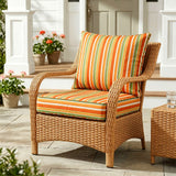 Outdoor Deep Seat Patio Seat Cushion Set, 25x25x5 inch, 2 - Piece Back Chair Cushion - Eagle Peak
