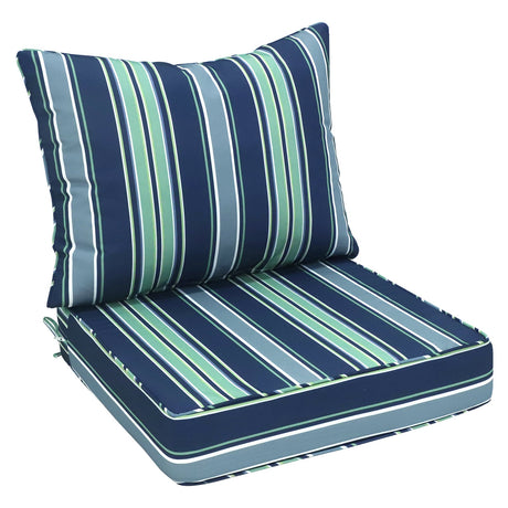 Outdoor Deep Seat Patio Seat Cushion Set, 25x25x5 inch, 2 - Piece Back Chair Cushion - Eagle Peak Custom Canopy Tent