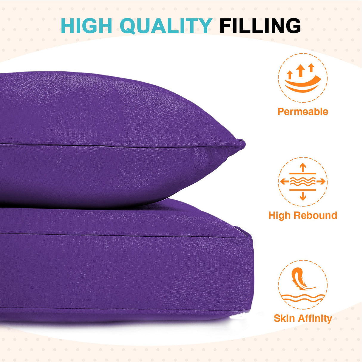 Outdoor Deep Seat Patio Seat Cushion Set, 25x25x5 inch, 2 - Piece Back Chair Cushion - Eagle Peak Custom Canopy Tent