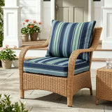 Outdoor Deep Seat Patio Seat Cushion Set, 25x25x5 inch, 2 - Piece Back Chair Cushion - Eagle Peak
