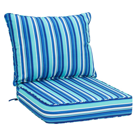 Outdoor Deep Seat Patio Seat Cushion Set, 25x25x5 inch, 2 - Piece Back Chair Cushion - Eagle Peak Custom Canopy Tent